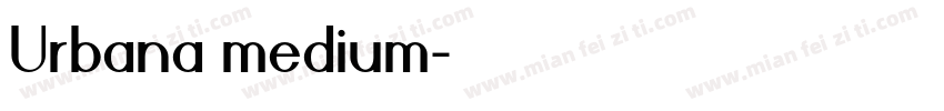 Urbana medium字体转换